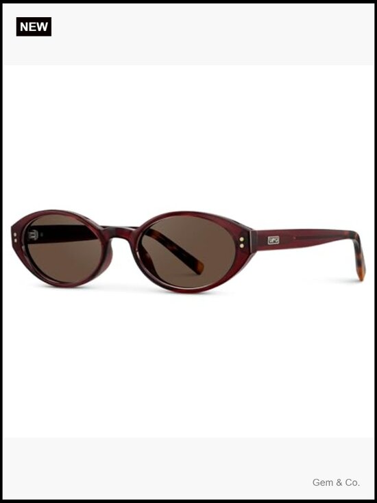 Women\'s Slim Oval Sunglasses Retro 90s Vintage Style Lightweight UV Protection main image 5